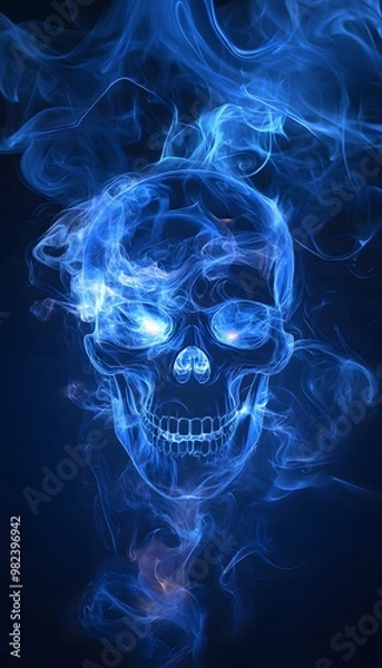Obraz Blue Fantasy Skull