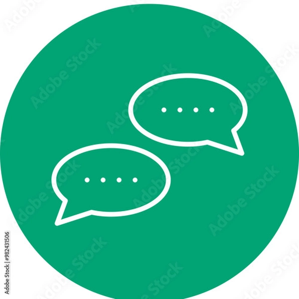 Obraz Bubble chat line circle icon