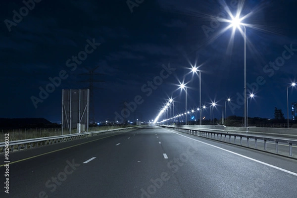 Obraz Empty Highway At Night