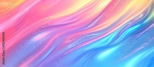 Obraz Abstract 3D Holographic Iridescent Gradient Backdrop Texture