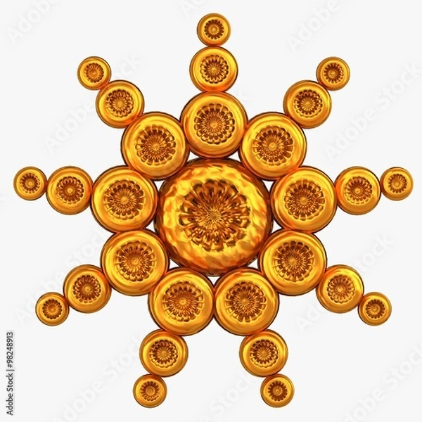 Obraz isolated shiny christmas tree decoration