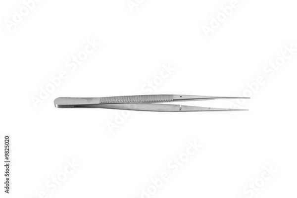 Fototapeta tweezers on white