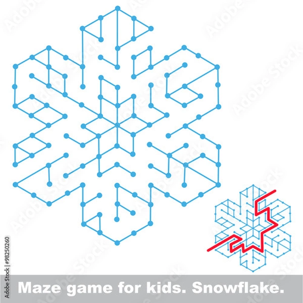 Obraz Search the way. Kid maze game.