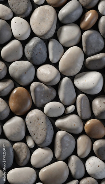 Fototapeta Texture of smooth river stones