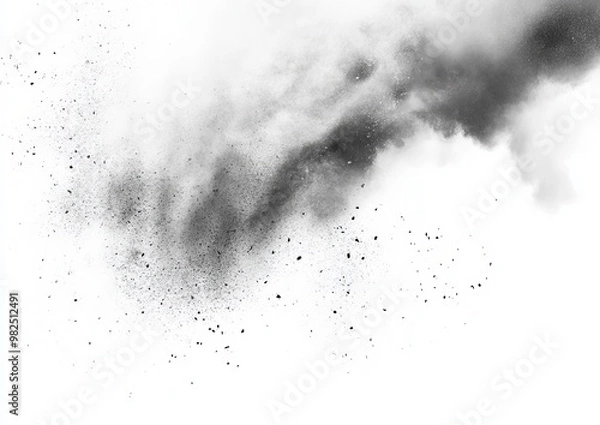 Fototapeta Abstract gray and white grunge texture. Overlay distress grain monochrome design. Stylish modern background for different print products.