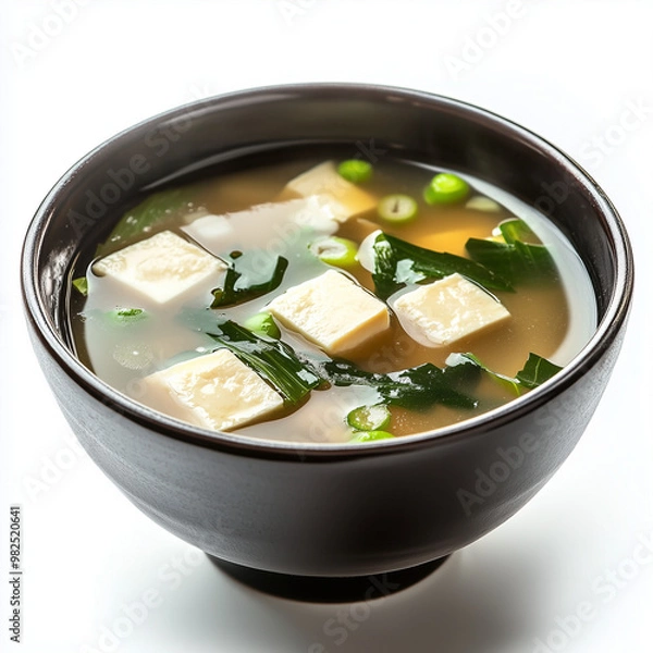 Obraz miso soup white background