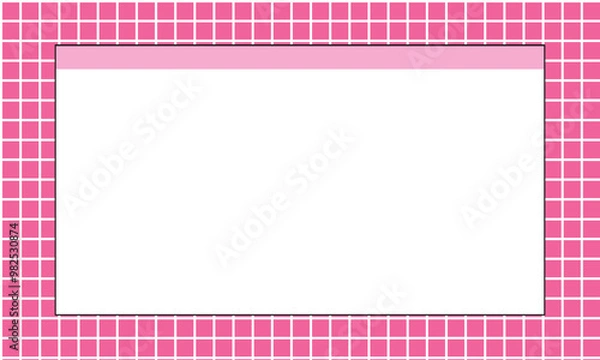 Obraz Checkered Pattern. Vector Notebook Texture. Abstract Psychedelic Pattern with Wavy Doodle Stripes.