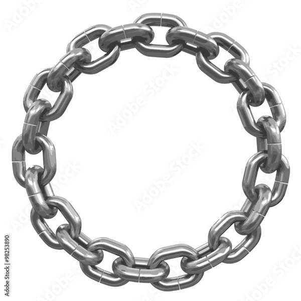 Obraz chain links united in ring
