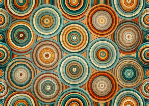 Fototapeta seamless pattern with circles