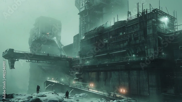 Fototapeta steampunk future building