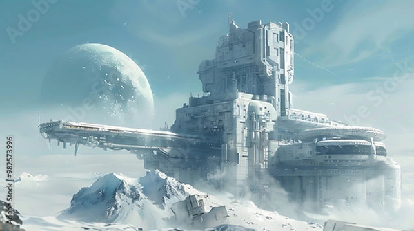 Fototapeta steampunk future building