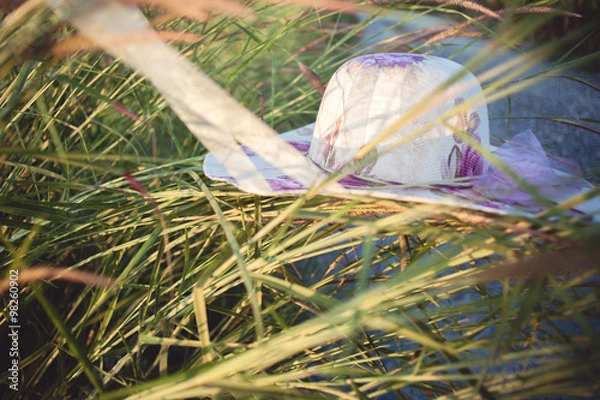 Obraz Vintage hat on the grass