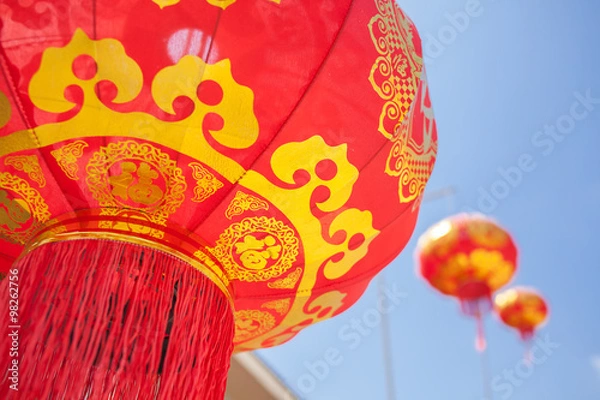 Obraz Chinese red lanterns