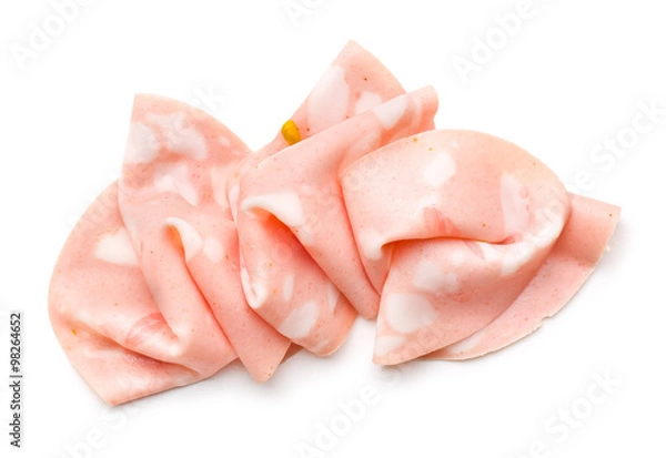 Obraz Plastry kiełbasy Mortadella