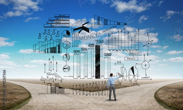 Fototapeta Infographic strategy plan