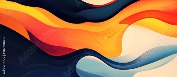 Fototapeta Abstract background featuring vibrant colors and fluid shapes creating a dynamic and visually engaging atmosphere