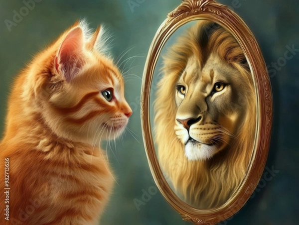 Obraz Bravery reflected in the mirror