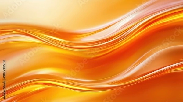 Fototapeta Dynamic abstract orange wave background with flowing lines and gradients, perfect for modern design projects, presentations, and digital artwork.