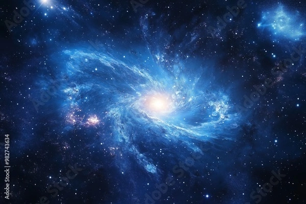 Fototapeta supernova with galaxies and stars