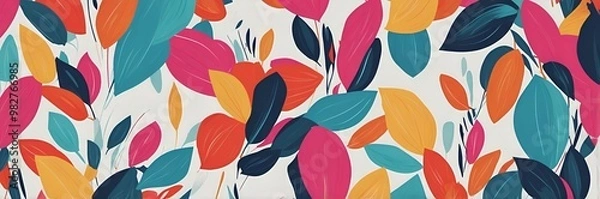 Fototapeta colorful abstract background with leaves