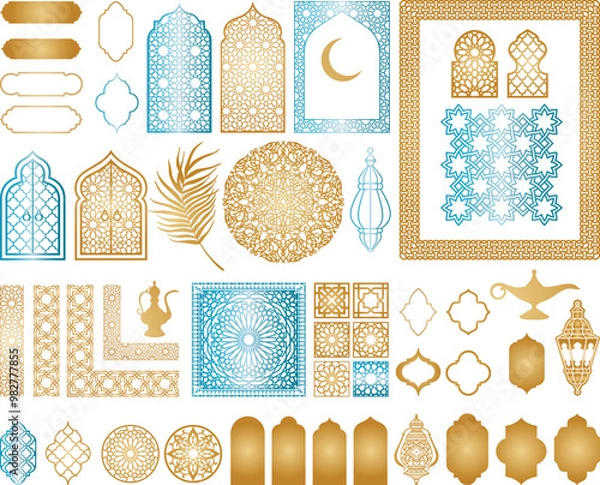 Fototapeta Arabic Oriental Vector Elements. Arabian Ornament. Traditional Pattern	
