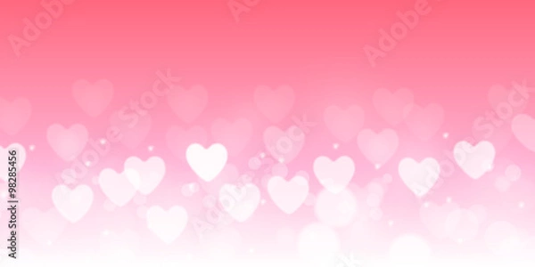 Obraz バレンタイン　ハート　光　背景