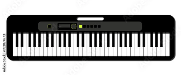 Fototapeta Large piano keyboard icon. Vector illustration. Flat 
Synthesizer