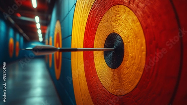 Fototapeta target and arrow