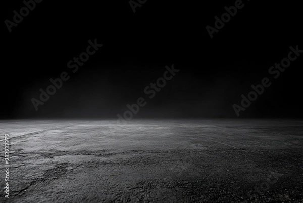 Fototapeta A dark, misty landscape with a textured surface, evoking mystery and depth. Ideal for dramatic backgrounds and artistic imagery.