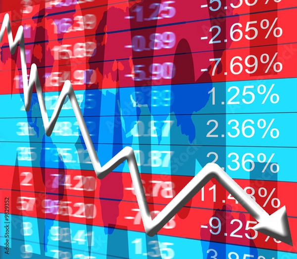Obraz chute des courts de la bourse
