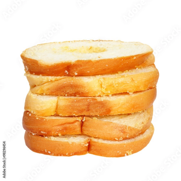 Obraz sliced bread isolated on white background