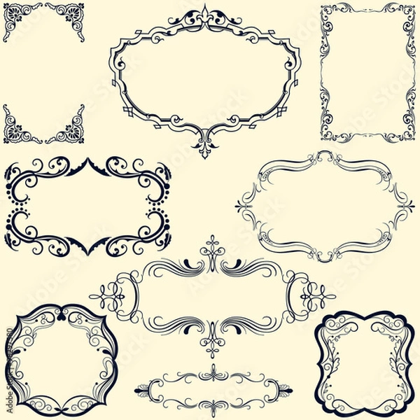 Fototapeta Vector Frame and Design Ornament