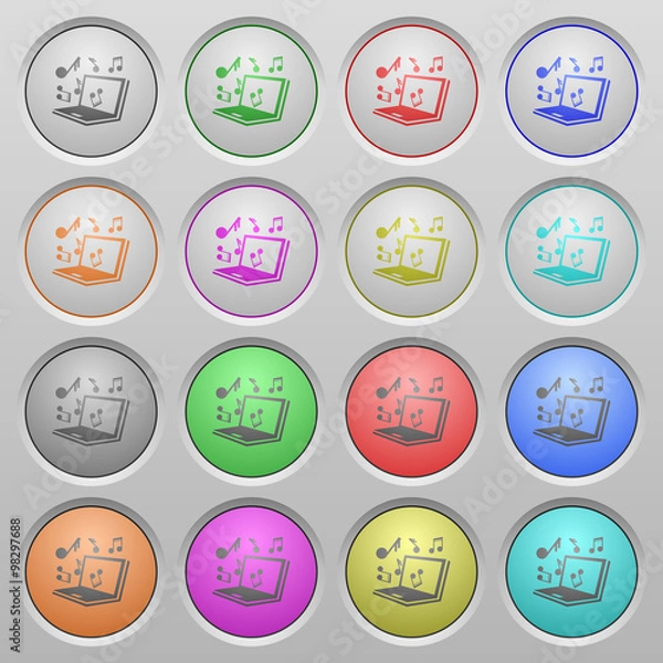 Fototapeta Multimedia plastic sunk buttons