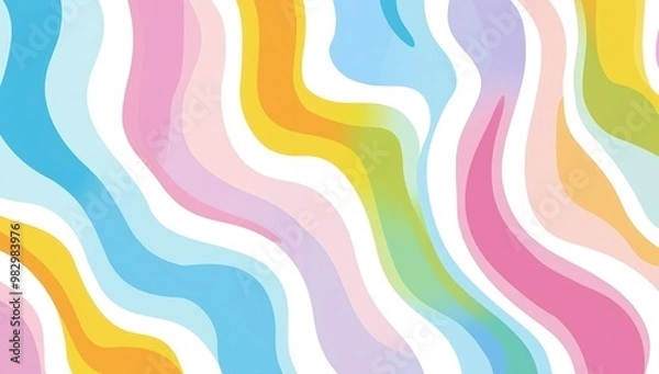 Fototapeta Abstract Colorful Wavy Background