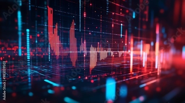 Fototapeta Advanced Data Visualization in Financial Markets: Harnessing Digital Technology, Strategic Insights