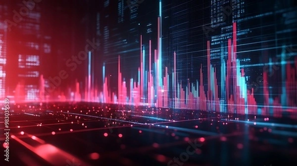 Fototapeta Advanced Data Visualization in Financial Markets: Harnessing Digital Technology, Strategic Insights