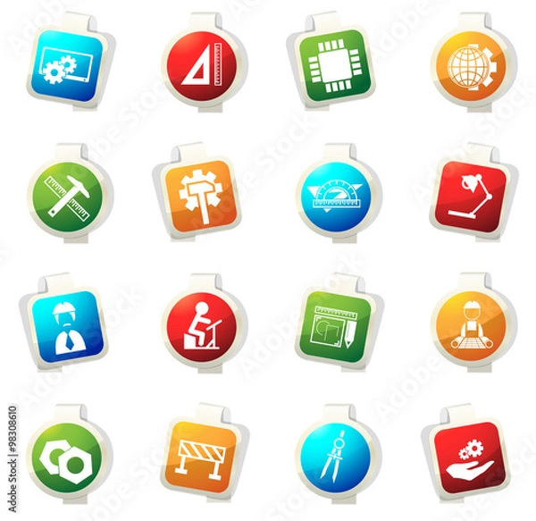 Fototapeta Engineering icons