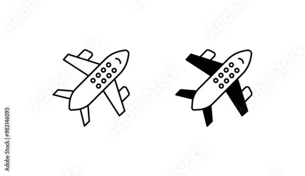 Fototapeta Air Transportation icon design with white background stock illustration