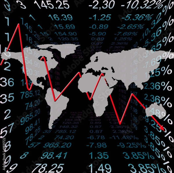 Fototapeta crise financière