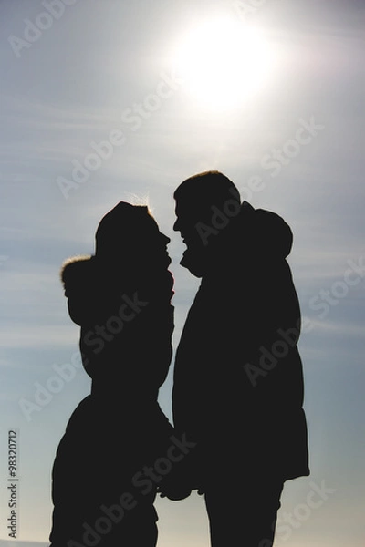 Obraz Romantic couple in park