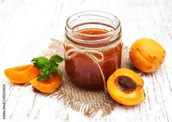 Fototapeta Apricots jam