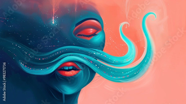 Fototapeta fairy surreal femininity cosmic goddess spiritual 