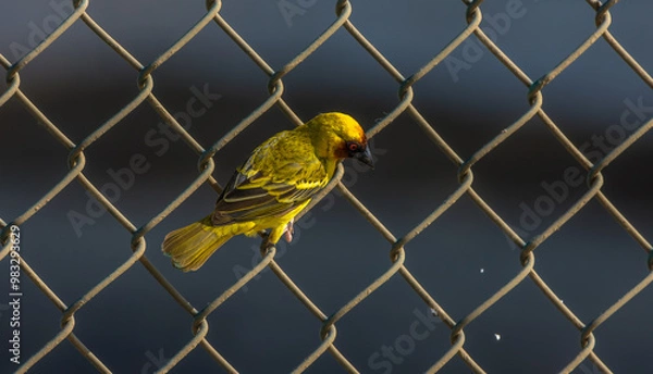 Obraz Rüppell's weaver (Ploceus galbula)