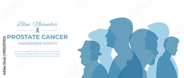 Obraz Prostate cancer awareness month.Vector illustration.