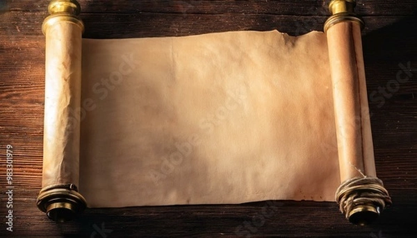 Obraz old paper scroll with blank space for text