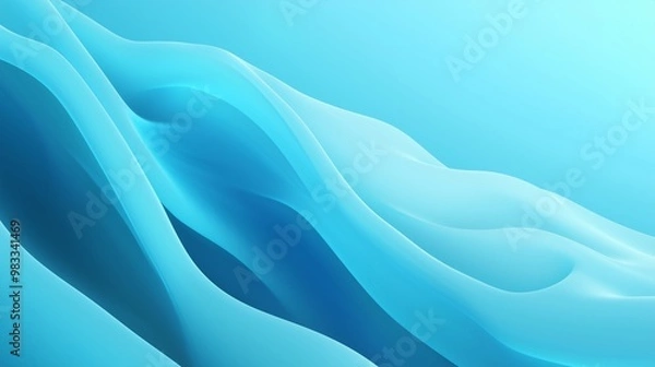 Obraz Light blue gradient abstract banner background.