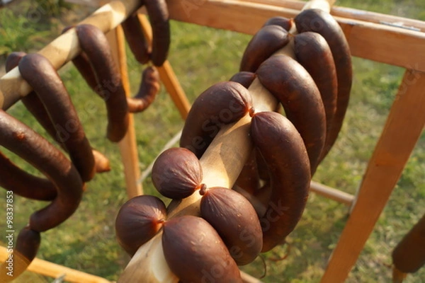 Fototapeta Domowa kiełbasa