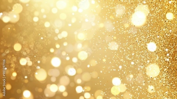 Fototapeta Golden Glitter Bokeh Background Texture