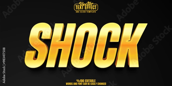 Obraz Shock editable text effect, customizable electric and power 3d font style