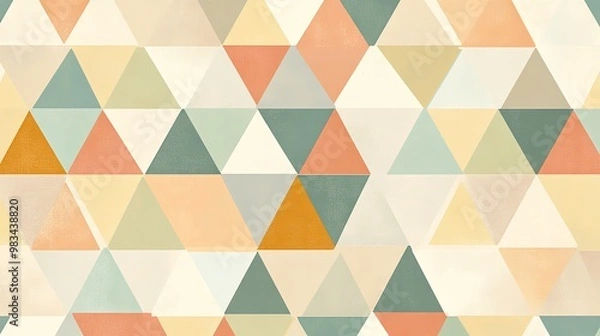 Fototapeta Abstract geometric background with a pattern of colorful triangles.